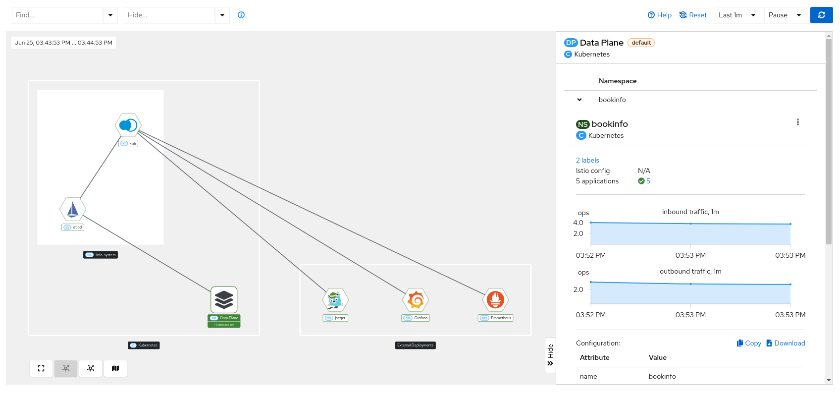 Istio control plane information